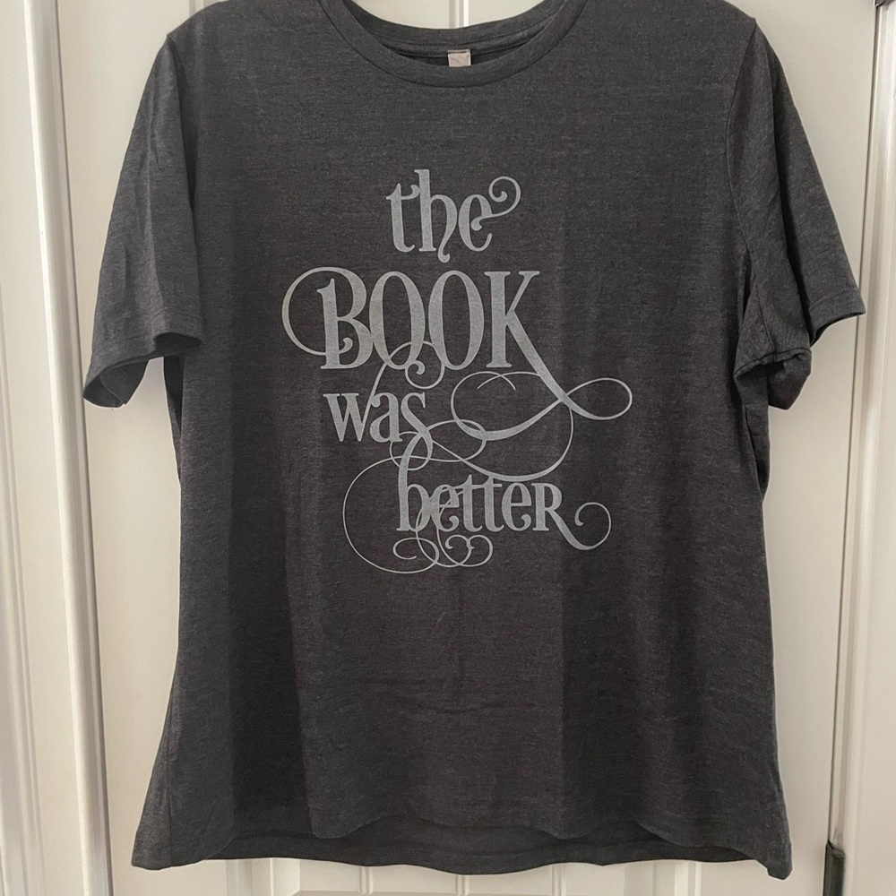 Gray Graphic Tee - 'The Book Was Better'